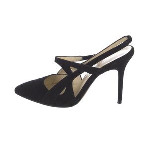 Sarah Flint Black Suede Slingback Heels